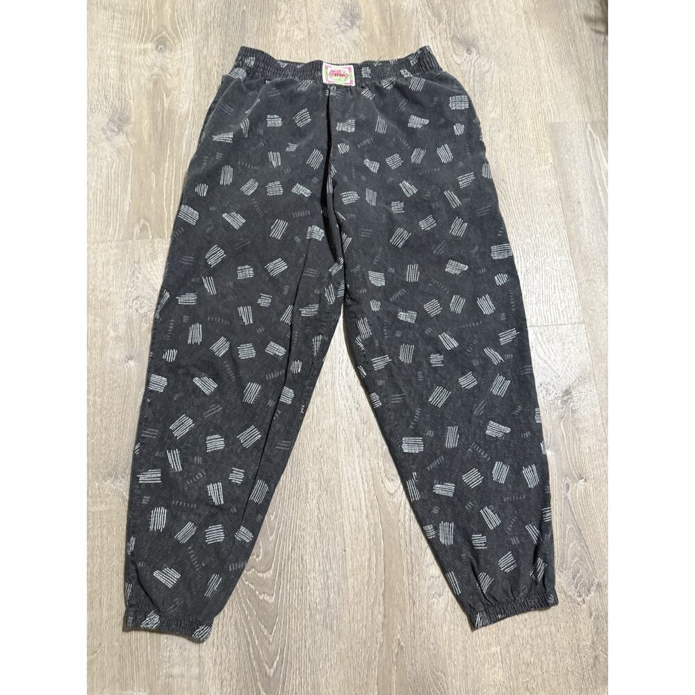 Vintage JACQE California Surf Style Pants 80s 90s Neon Label Boho Black L USA